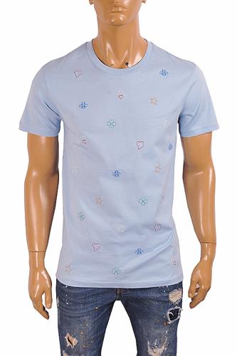 GUCCI cotton t-shirt with symbols embroidery 302