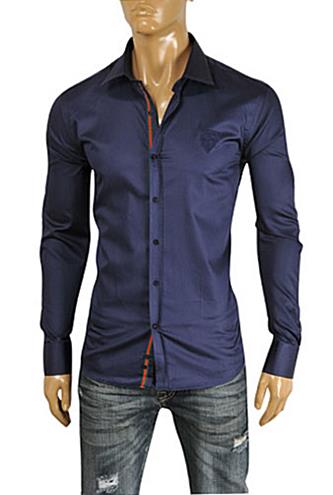 dark blue dress shirt mens