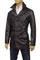 Mens Designer Clothes | EMPORIO ARMANI Mens Button Up Artificial Leather Jacket #71 View 1