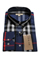 Mens Designer Clothes | BURBERRY Men's Button Up Dress Shirt In Navy Blue #139 View 6