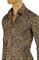 Mens Designer Clothes | ROBERTO CAVALLI Leopard Men's Dress Shirt #331 View 3