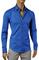 Mens Designer Clothes | DOLCE & GABBANA Men's Dress Shirt In Royal Blue #446 View 1