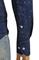 Mens Designer Clothes | GUCCI Men's Button Front Dress Shirt in Navy Blue #356 View 3