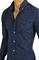 Mens Designer Clothes | GUCCI Men's Button Front Dress Shirt in Navy Blue #356 View 6