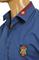 Mens Designer Clothes | GUCCI Men's Button Front Dress Shirt in Blue #362 View 4