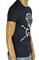 Mens Designer Clothes | GUCCI Men's Short Sleeve Tee In Navy Blue #200 View 3