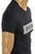 Mens Designer Clothes | PRADA Men's cotton T-shirt with print in navy blue #105 View 4