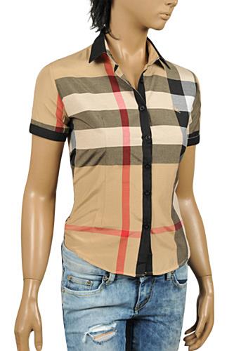 burberry short sleeve shirt women