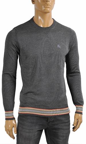 DF NEW STYLE, BURBERRY men's round neck sweater in gray color 26