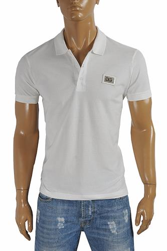 DOLCE & GABBANA men's polo shirt with front logo appliqué 469