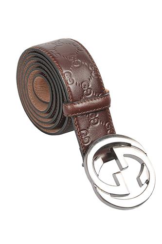 GUCCI GG Men’s Leather Belt in Brown 83