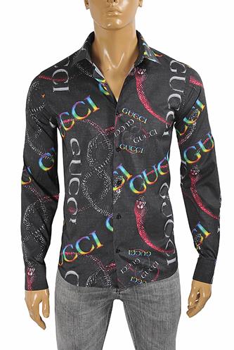 GUCCI Men’s Dress shirt with logo print 395