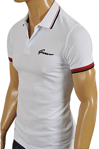 GUCCI Men’s Cotton Polo Shirt In White #293