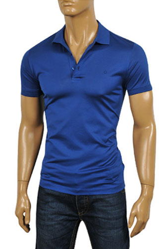 GUCCI Men’s Cotton Polo Shirt In Blue #295
