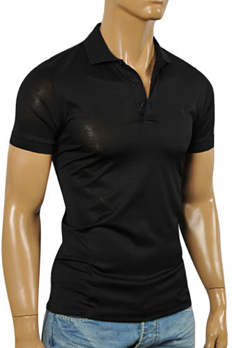 GUCCI Men’s Cotton Polo Shirt In Black #296