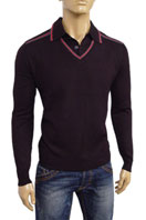 GUCCI Mens V-Neck Polo Style Sweater #24