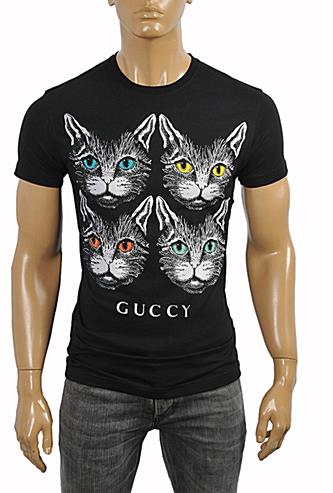 GUCCI Men's Mystic Cat print T-Shirt #223