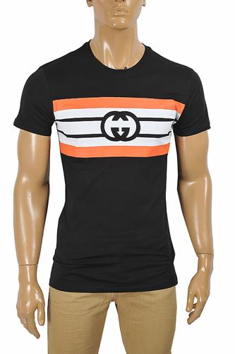 GUCCI cotton T-shirt with front print logo 289