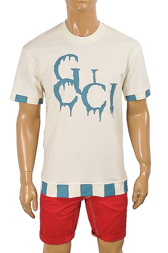 GUCCI cotton T-shirt with front print 316