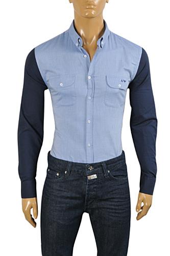Mens Designer Clothes | ARMANI JEANS Men's Button Down Shirt #257