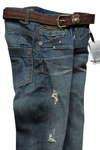 Mens Designer Clothes | EMPORIO ARMANI Men's Washed Jeans With Belt #106