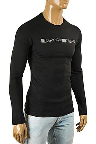 Mens Designer Clothes | EMPORIO ARMANI Men's Long Sleeve Fitted Shirt #263