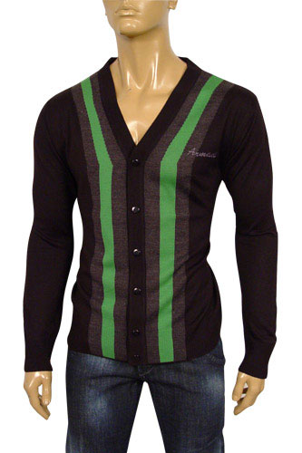 Mens Designer Clothes | EMPORIO ARMANI Mens V-Neck Fitted Sweater #117