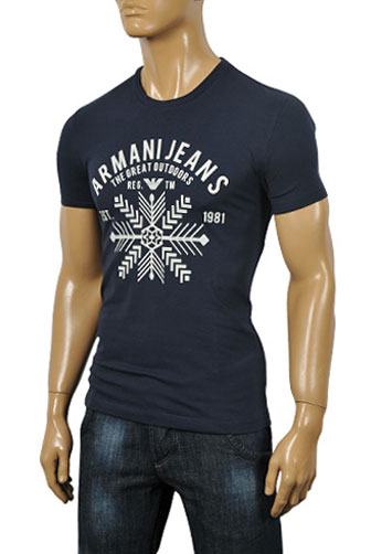 Mens Designer Clothes | ARMANI JEANS Men's Fitted Short Sleeve Tee #60