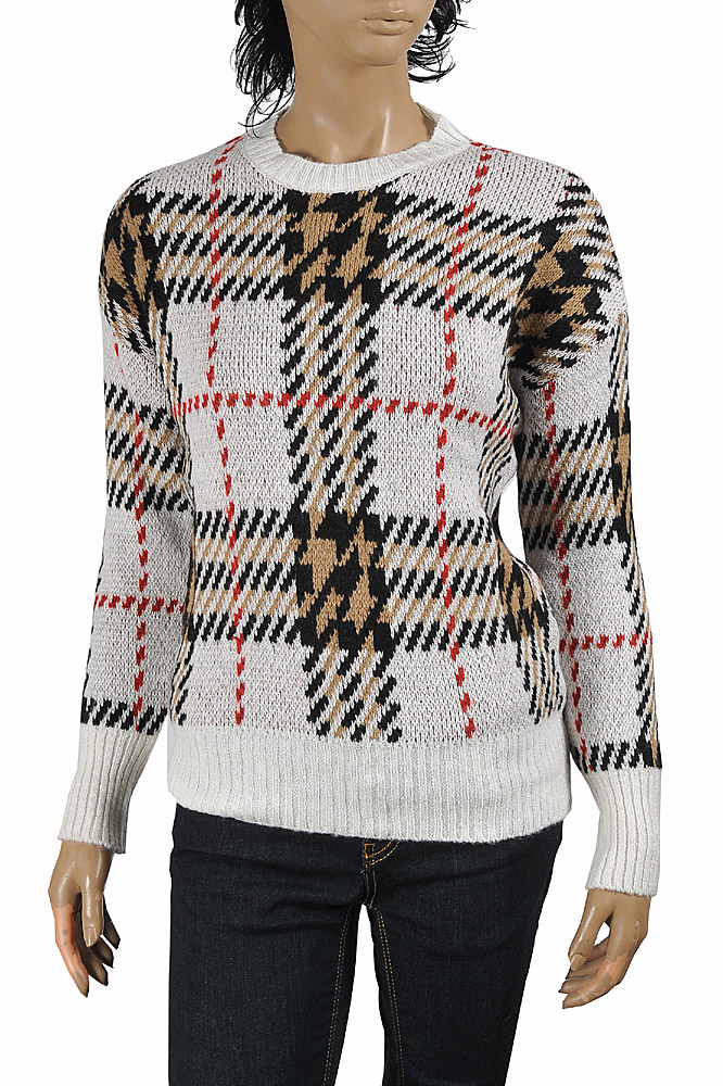Womens Designer Clothes | BURBERRY women’s round neck knitted sweater 270