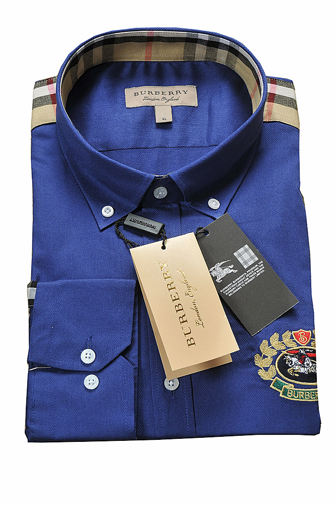 Mens Designer Clothes | BURBERRY men's cotton dress shirt with ...