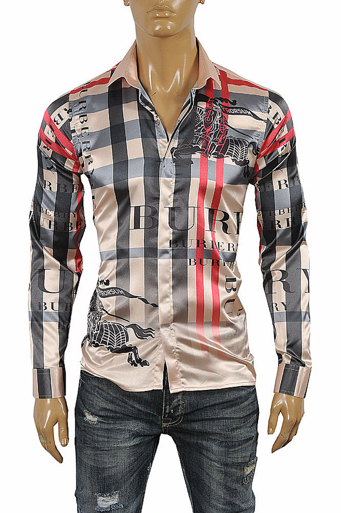 Mens Designer Clothes | BURBERRY men's long sleeve dress shirt 275