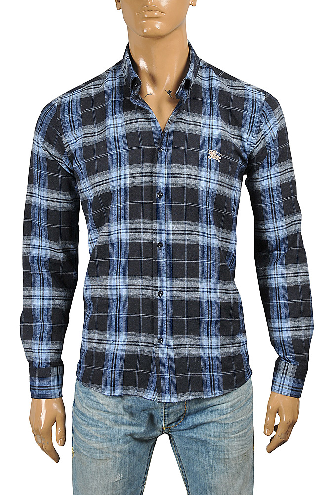 Mens Designer Clothes | BURBERRY Men's Button-down Dress Shirt 300