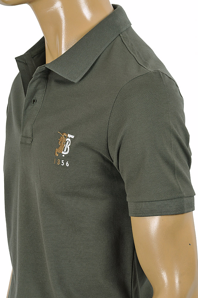 Mens Designer Clothes  BURBERRY men's polo shirt with Front embroidery 290