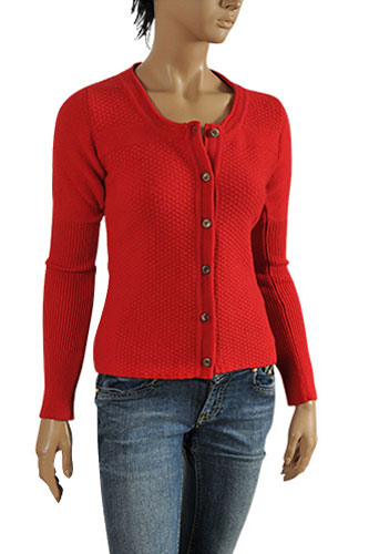 Womens Designer Clothes | BURBERRY Ladies Button Up Sweater #123