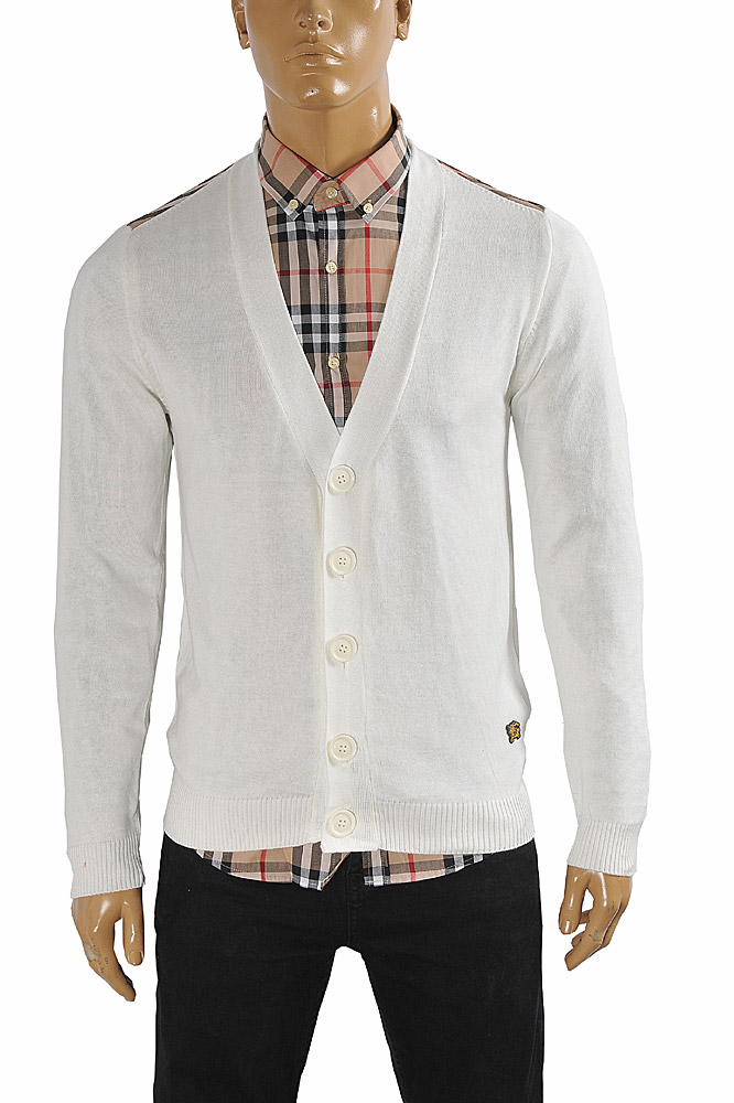 Mens Designer Clothes | BURBERRY men cardigan button down sweater in ...
