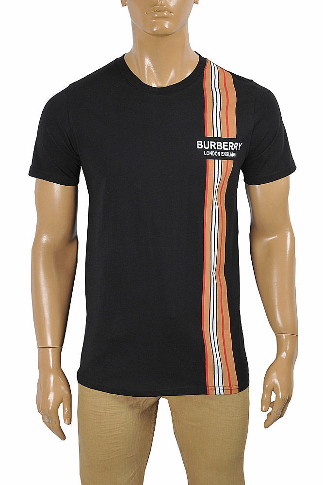 Mens Designer Clothes | BURBERRY Men's Cotton T-Shirt With Front Logo Print 288