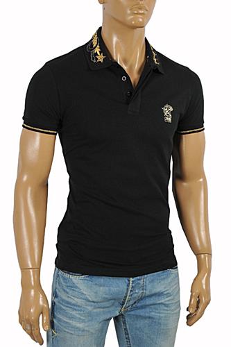 Mens Designer Clothes | CAVALLI CLASS men's polo shirt with collar ...