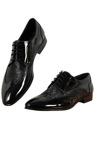 Designer Clothes Shoes | JUST CAVALLI Men’s Oxford Leather Dress Shoes #279
