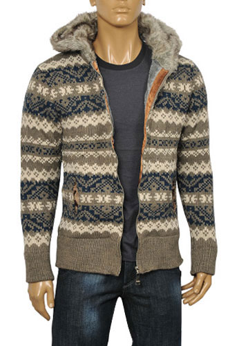Mens Designer Clothes | DOLCE & GABBANA Men's Knit Hooded Warm Jacket #360