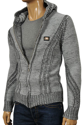 Mens Designer Clothes | DOLCE & GABBANA Men’s Knitted Hooded Jacket #381