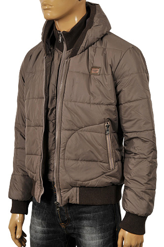 Mens Designer Clothes | DOLCE & GABBANA Men’s Hooded Warm Jacket #395