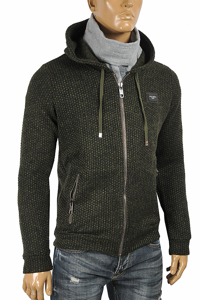 Mens Designer Clothes | DOLCE & GABBANA warm knitted hooded jacket 428
