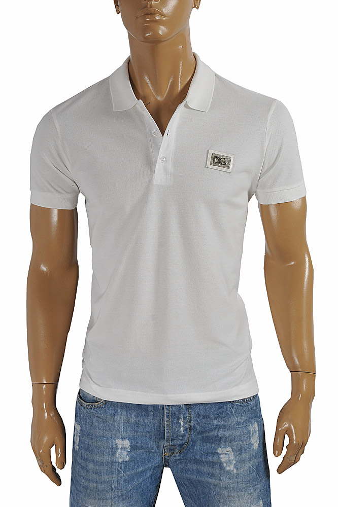 Mens Designer Clothes | DOLCE & GABBANA men's polo shirt with front logo appliqué 469