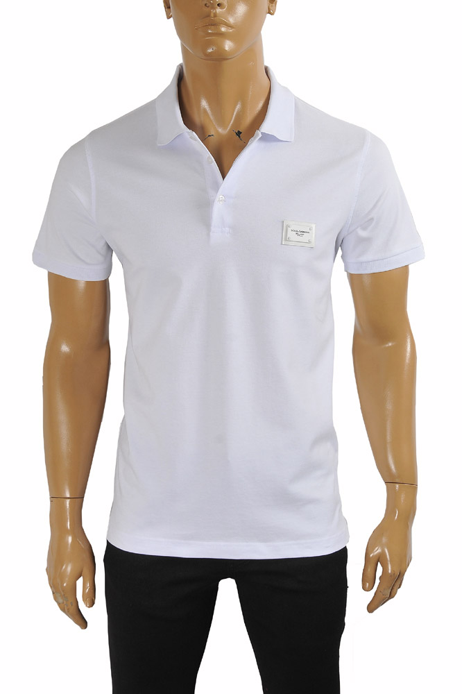 Mens Designer Clothes | DOLCE & GABBANA men's polo shirt with front logo appliqué 476