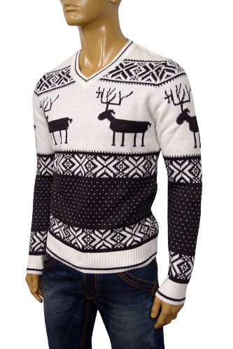 Mens Designer Clothes | DOLCE & GABBANA Mens V-Neck Sweater #173