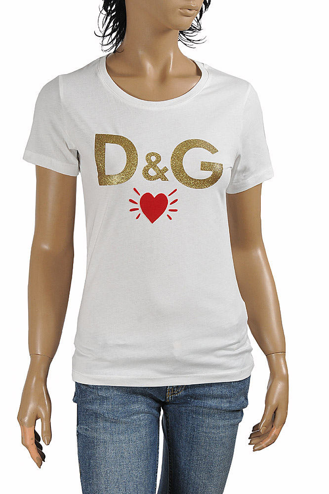 Womens Designer Clothes | DOLCE & GABBANA women’s cotton t-shirt with front print logo 261