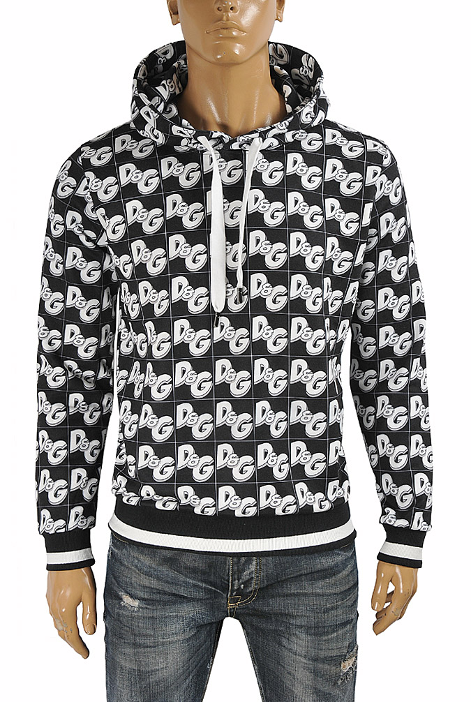 Mens Designer Clothes | DOLCE & GABBANA men's cotton hoodie with print logo 248