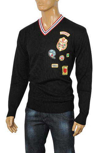 Mens Designer Clothes | DSQUARED Men's V-Neck Knitted Sweater #1