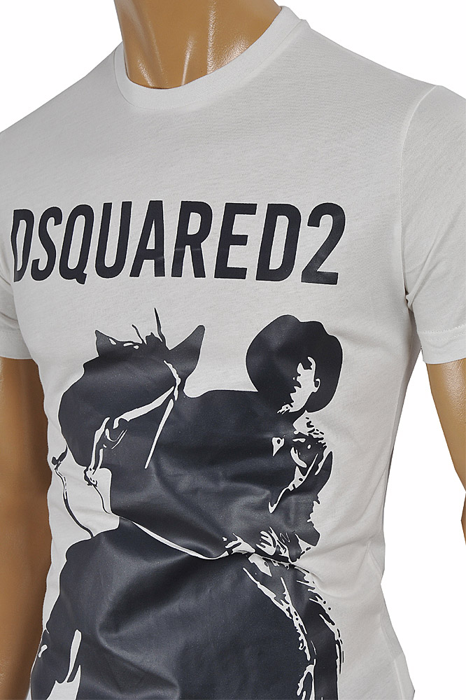 Mens Designer Clothes | DSQUARED Men's T-Shirt with front print 11