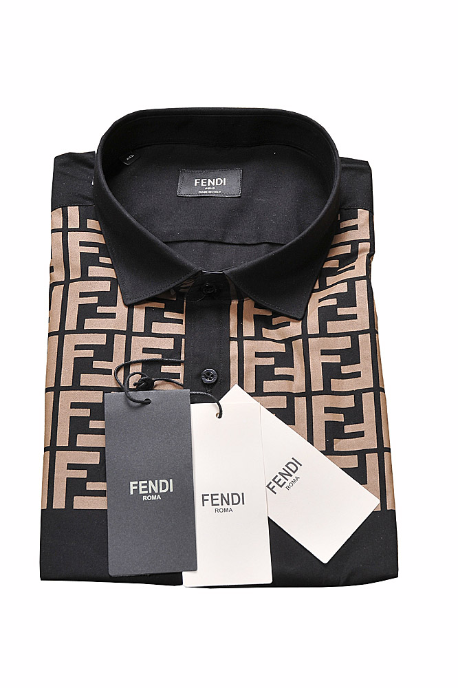 Mens Designer Clothes | FENDI Men's FF Shirt In Black 54